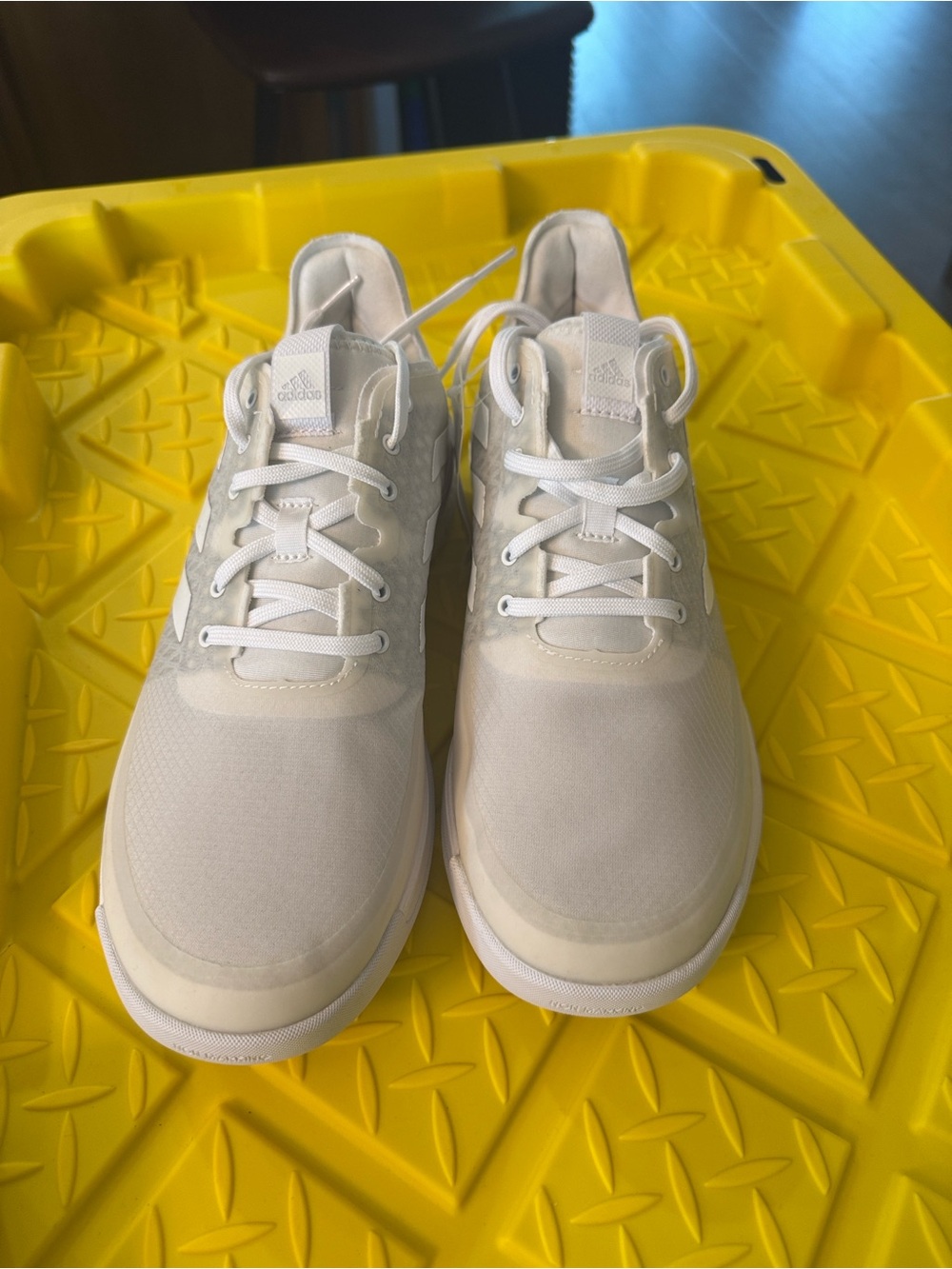 adidas Off-White/Beige Casual Lace-Up Sneakers